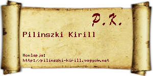 Pilinszki Kirill névjegykártya